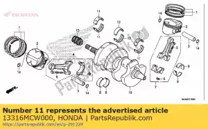 honda 13316MCW000 bearing d, crankshaft side (green) - Bottom side