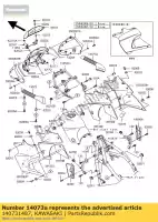 140731487, Kawasaki, duct,rh kle500-a1 kawasaki kle 500 1991 1992 1993 1994 1995 1996 1997 1999 2001 2002 2003 2005 2006 2007, New