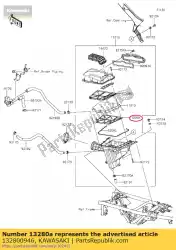 Aquí puede pedir 01 soporte, lwr de Kawasaki , con el número de pieza 132800946: