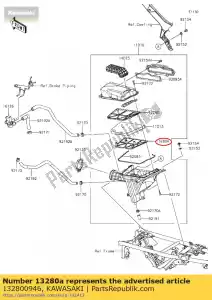 kawasaki 132800946 01 soporte, lwr - Lado inferior