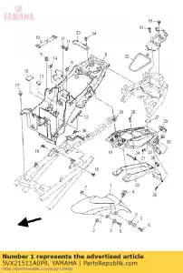 yamaha 5VX21511A0P9 pára-choque frente - Lado inferior