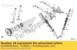 Aqui você pode pedir o rolamento, esfera radial, 16002 (ntn) em Honda , com o número da peça 91008HB3003: