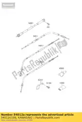 Ici, vous pouvez commander le passe-câble, fermeture auprès de Kawasaki , avec le numéro de pièce 540120109: