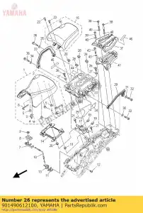 yamaha 901490612100 schroef - Onderkant