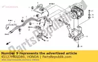 45127MGSD80, Honda, pipe comp c,brake honda nc  xa integra d dct xd dtc sd s x sa nc700sa nc700sd nc700xa nc700xd 700 , New