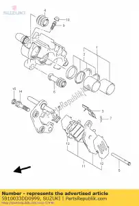 Suzuki 5910033DD0999 pinza de montaje, fr - Lado inferior