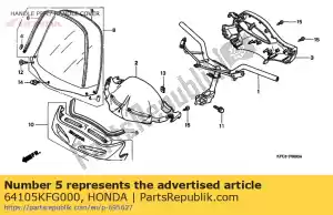 honda 64105KFG000 gieten, wind scr - Onderkant