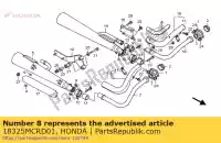 18325MCRD01, Honda, cover, fr. ex. pipe honda vt 750 2001 2002, New