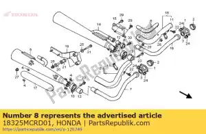 honda 18325MCRD01 cover, fr. ex. pipe - Bottom side