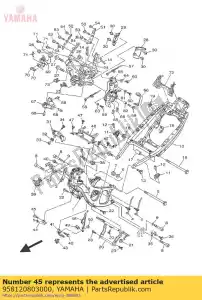 yamaha 958120803000 parafuso, flange - Lado inferior