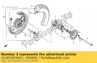 42301KR3601, Honda, eixo, rr. roda honda ca cmx vt 125 250 1995 1996 1997 1998 1999 2000 2001 2003 2004 2006 2007 2008, Novo