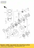 130010123, Kawasaki, zuigermotor kx100d9f kawasaki kx 100 1990 1991 1992 1993 1994, Nieuw