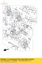 Here you can order the jet (#38) from Yamaha, with part number 4JH149480200: