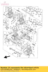 yamaha 4JH149480200 jet (#38) - Bottom side