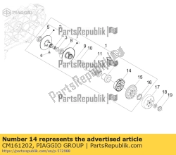 Aprilia CM161202, Gruppo frizione centrifuga, OEM: Aprilia CM161202