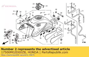 Honda 17500MGJD00ZB tank set, fuel *nha84p* - Bottom side