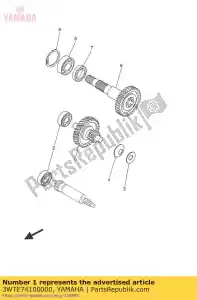 yamaha 3WTE74100000 essieu principal comp. - La partie au fond
