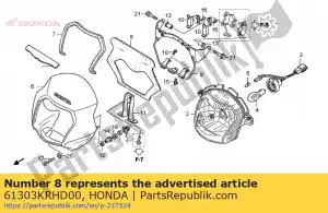 honda 61303KRHD00 gumowy, wewn?trzny daszek - Dół