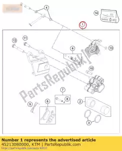 ktm 45213080000 pinza de freno trasera - Lado inferior