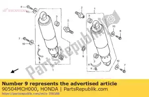 Honda 90504MCH000 rondelle, rr. coussin - La partie au fond