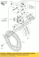 430440079, Kawasaki, houder-remklauw, fr, r kle65 kawasaki  kle 650 2015 2016 2017 2018 2019 2020 2021, Nieuw