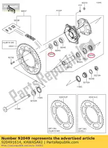 kawasaki 920491614 huile de phoque kx125-m1 - La partie au fond