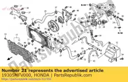 rubber, thermostaat van Honda, met onderdeel nummer 19305MFV000, bestel je hier online: