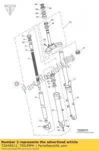 triumph T2049012 montaggio gamba della forcella r - Il fondo