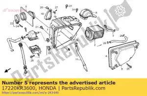 honda 17220KR3600 couvercle du boîtier du filtre à air - La partie au fond