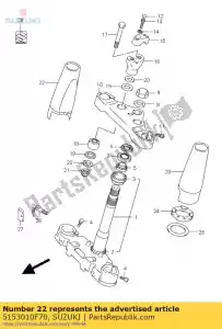 suzuki 5153010F70 capa, direita superior - Lado inferior