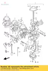 Suzuki 1325833C00 selo - Lado inferior