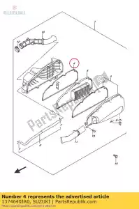 suzuki 1374640JA0 joint, capuchon - La partie au fond