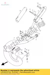 suzuki 1433037F50 cuerpo comp, muf 2 - Lado inferior