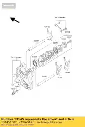 Here you can order the cam-change drum from Kawasaki, with part number 131451082: