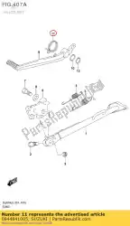 Here you can order the spring,brake pe from Suzuki, with part number 0944841005: