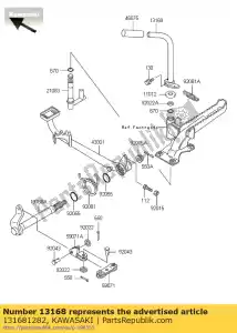 kawasaki 131681282 lever klf300-a1 - Bottom side