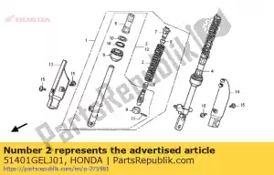 Honda 51401GELJ01 primavera, fr. amortiguar - Lado inferior