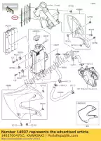 1403700476C, Kawasaki, écran, rh, ébène kawasaki kx  a e b kx60 kx80 kx65 65 80 60 , Nouveau