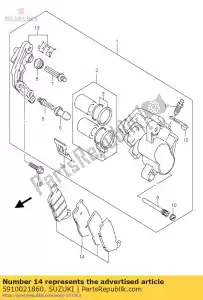 suzuki 5910021860 pad&shim set - Bottom side