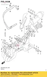 suzuki 1821323H01 capteur, oxygène - La partie au fond