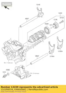 Kawasaki 132390034 drum-assy-verandering - Onderkant