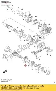 suzuki 2425105D00 bieg, 5. bieg, - Dół