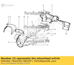 Here you can order the handlebar rear flange from Piaggio Group, with part number 656469: