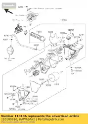 Here you can order the filter-assy-air klx125cef from Kawasaki, with part number 110100816: