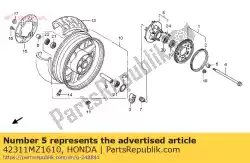 Ici, vous pouvez commander le pas de description disponible pour le moment auprès de Honda , avec le numéro de pièce 42311MZ1610: