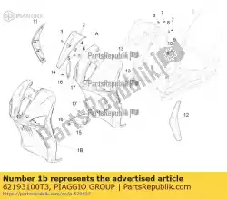 Aquí puede pedir escudo delantero de Piaggio Group , con el número de pieza 62193100T3: