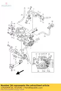 Suzuki 1342040F20 lever link - Bottom side