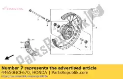 Here you can order the no description available at the moment from Honda, with part number 44650GCF670: