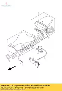 Suzuki 4529018G01 spits, stoel lo - Onderkant