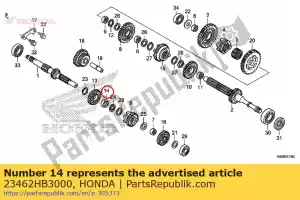 honda 23462HB3000 arbusto, 20 mm - Lado inferior